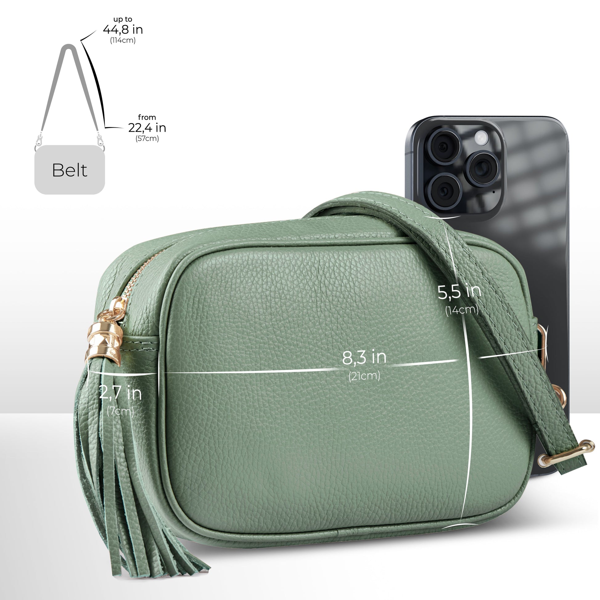 Italian Genuine Calf Leather Crossbody Bag 231302 TAKEASY