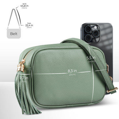 Italian Genuine Calf Leather Crossbody Bag 231302 TAKEASY