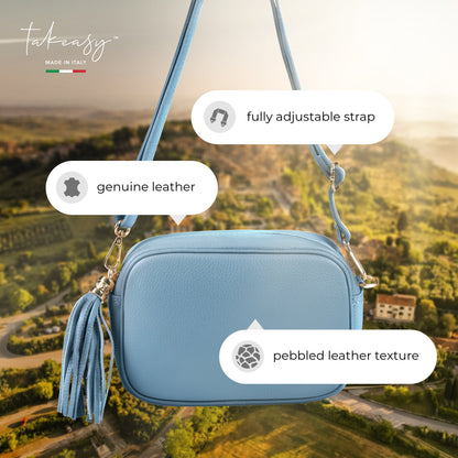 Italian Genuine Calf Leather Crossbody Bag 231302 TAKEASY