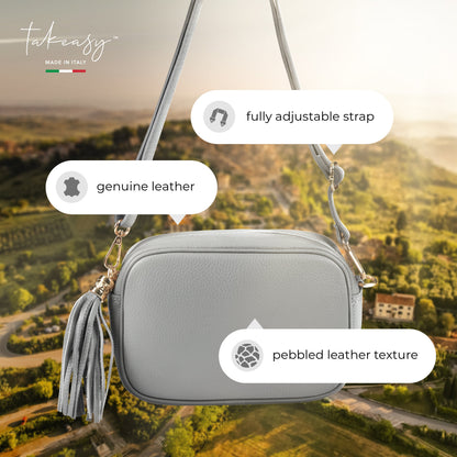 Italian Genuine Calf Leather Crossbody Bag 231302 TAKEASY