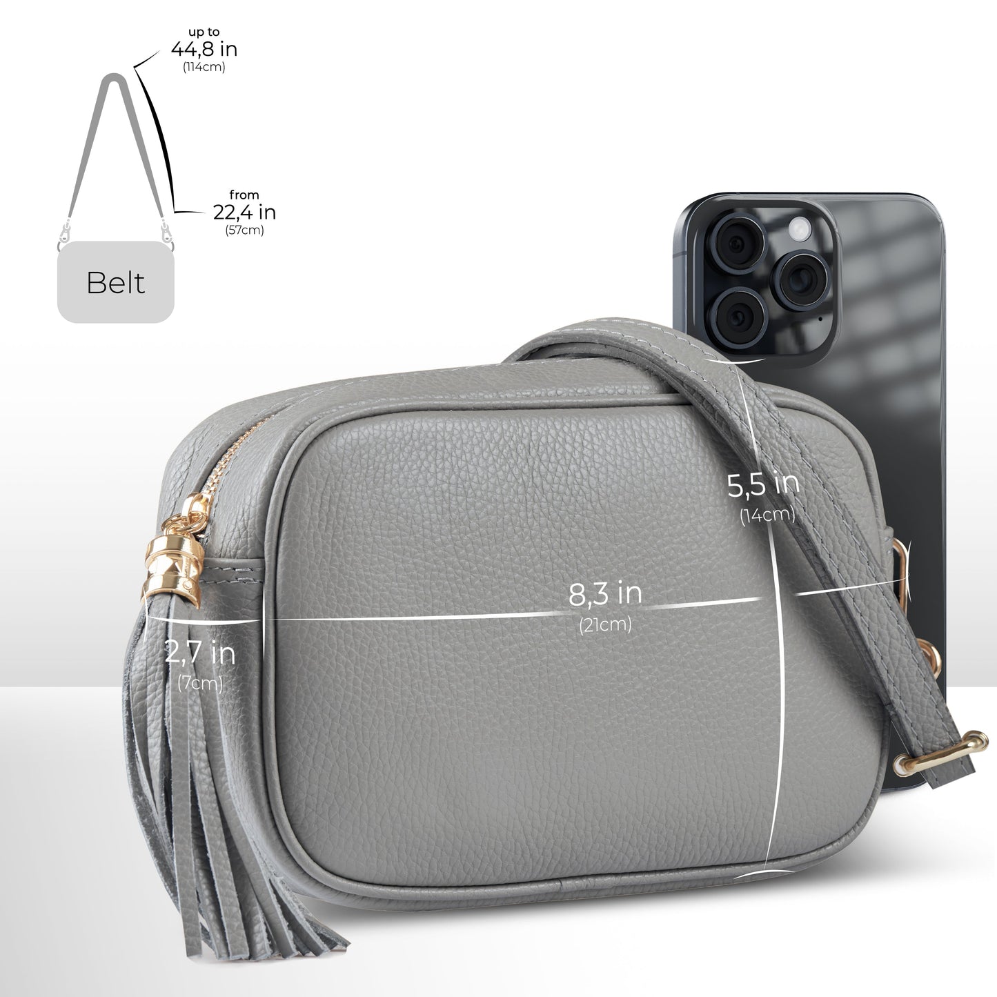 Italian Genuine Calf Leather Crossbody Bag 231302 TAKEASY