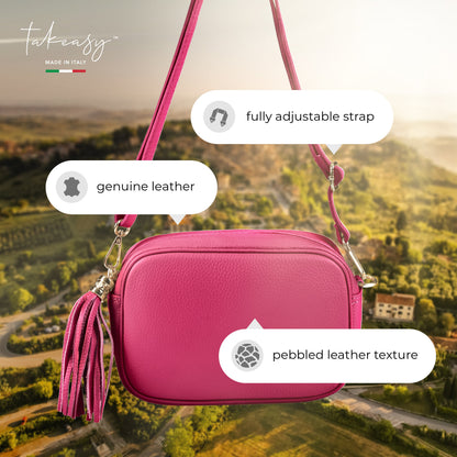 Italian Genuine Calf Leather Crossbody Bag 231302 TAKEASY