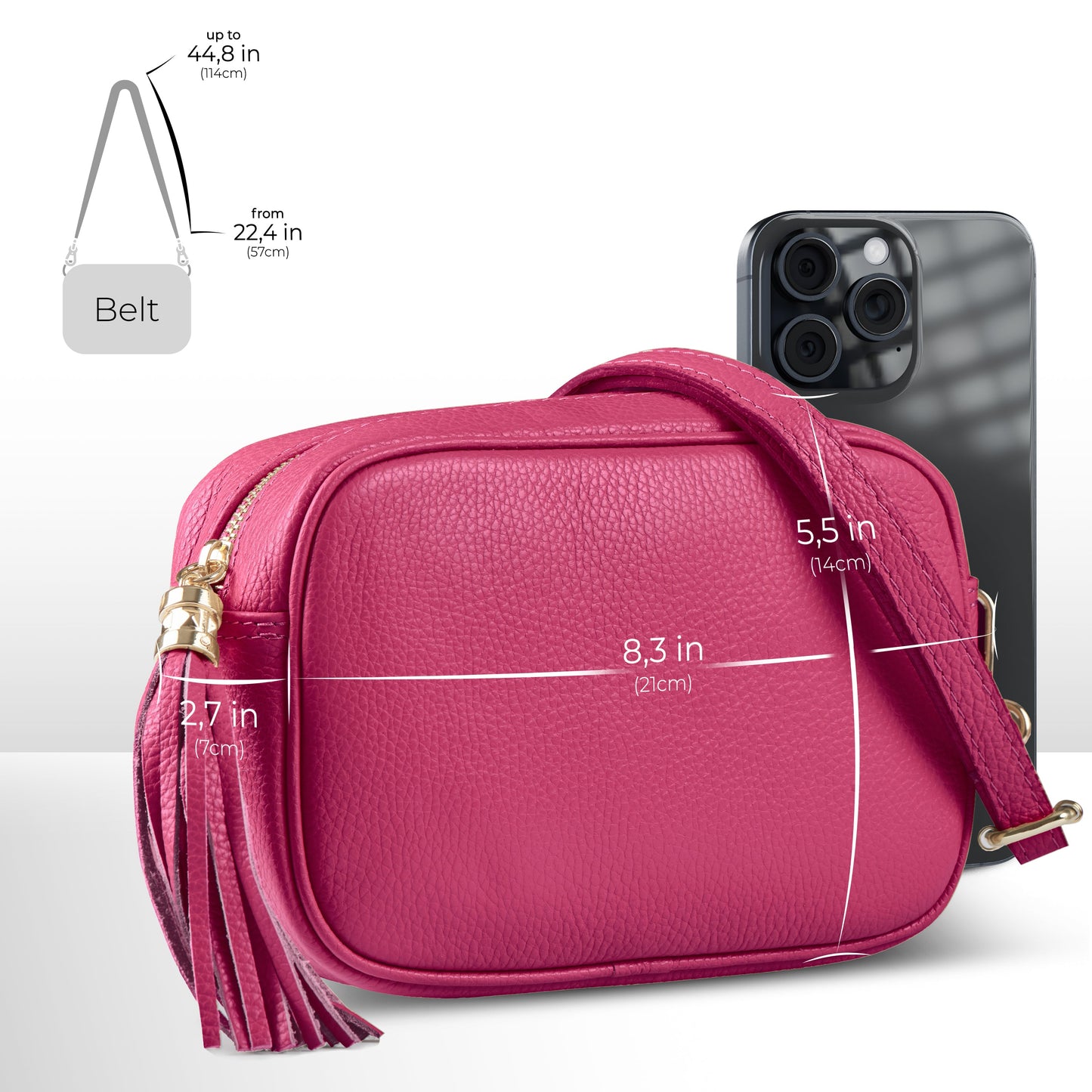 Italian Genuine Calf Leather Crossbody Bag 231302 TAKEASY