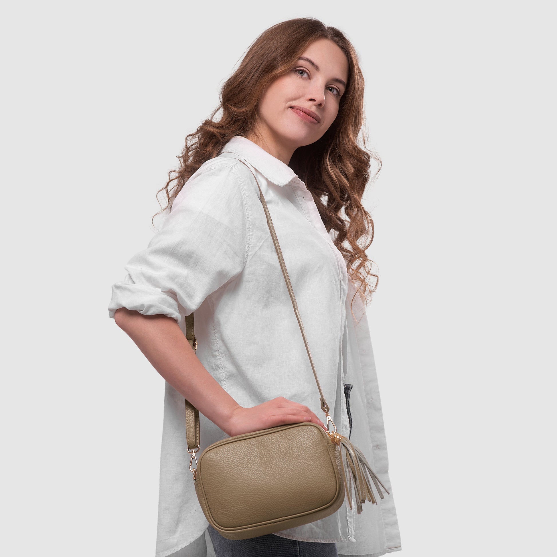 Italian Genuine Calf Leather Crossbody Bag 231302 TAKEASY