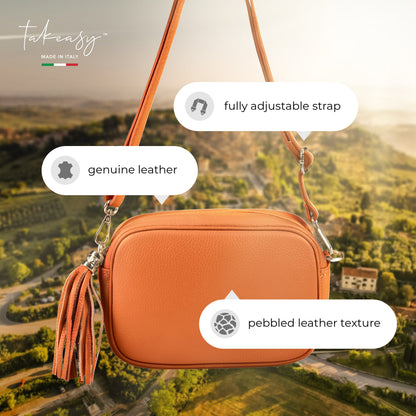 Italian Genuine Calf Leather Crossbody Bag 231302 TAKEASY