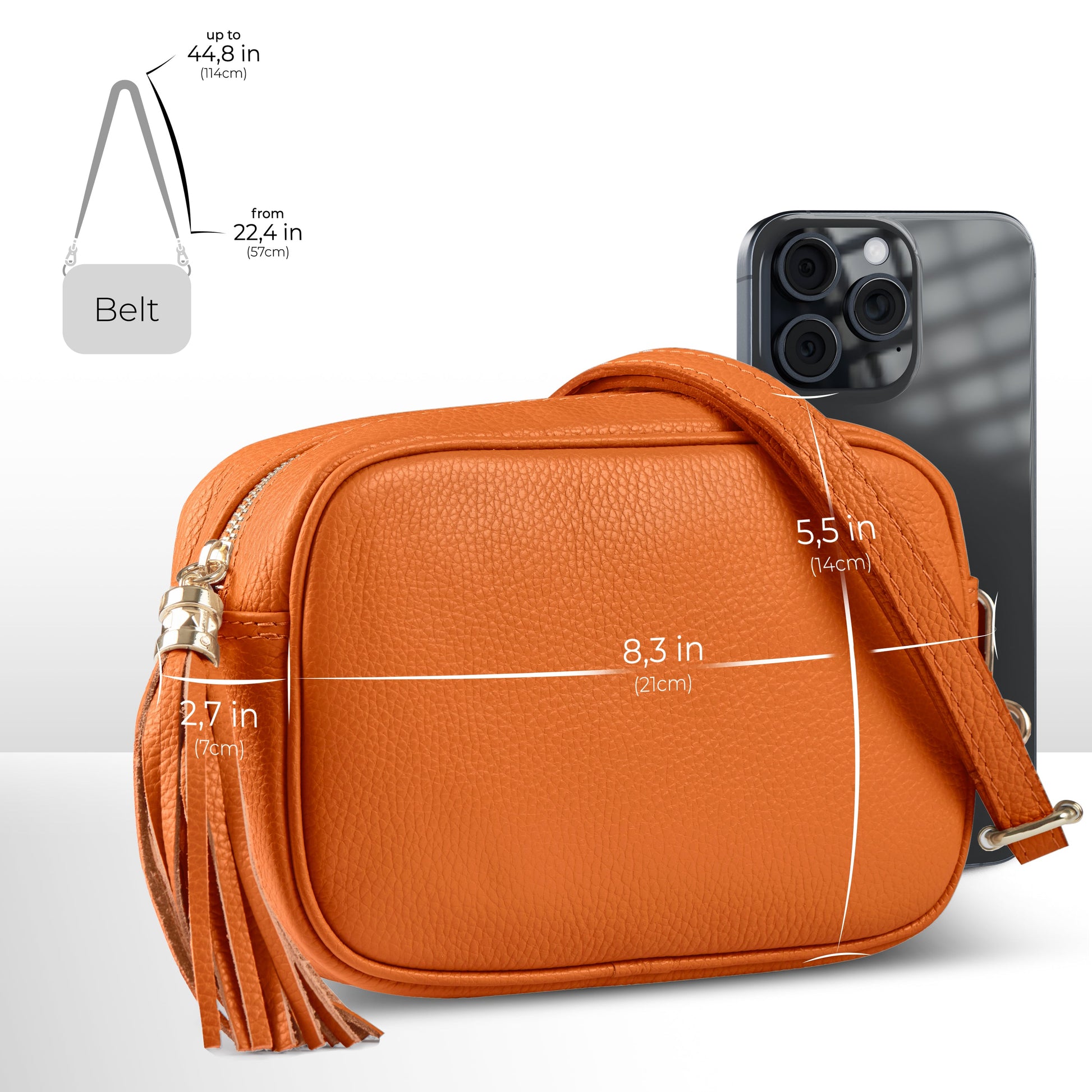 Italian Genuine Calf Leather Crossbody Bag 231302 TAKEASY
