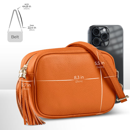 Italian Genuine Calf Leather Crossbody Bag 231302 TAKEASY