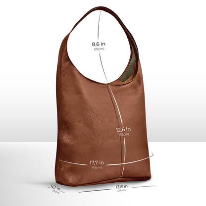 Italian Genuine Calf Leather Hobo Bag 011943 TAKEASY