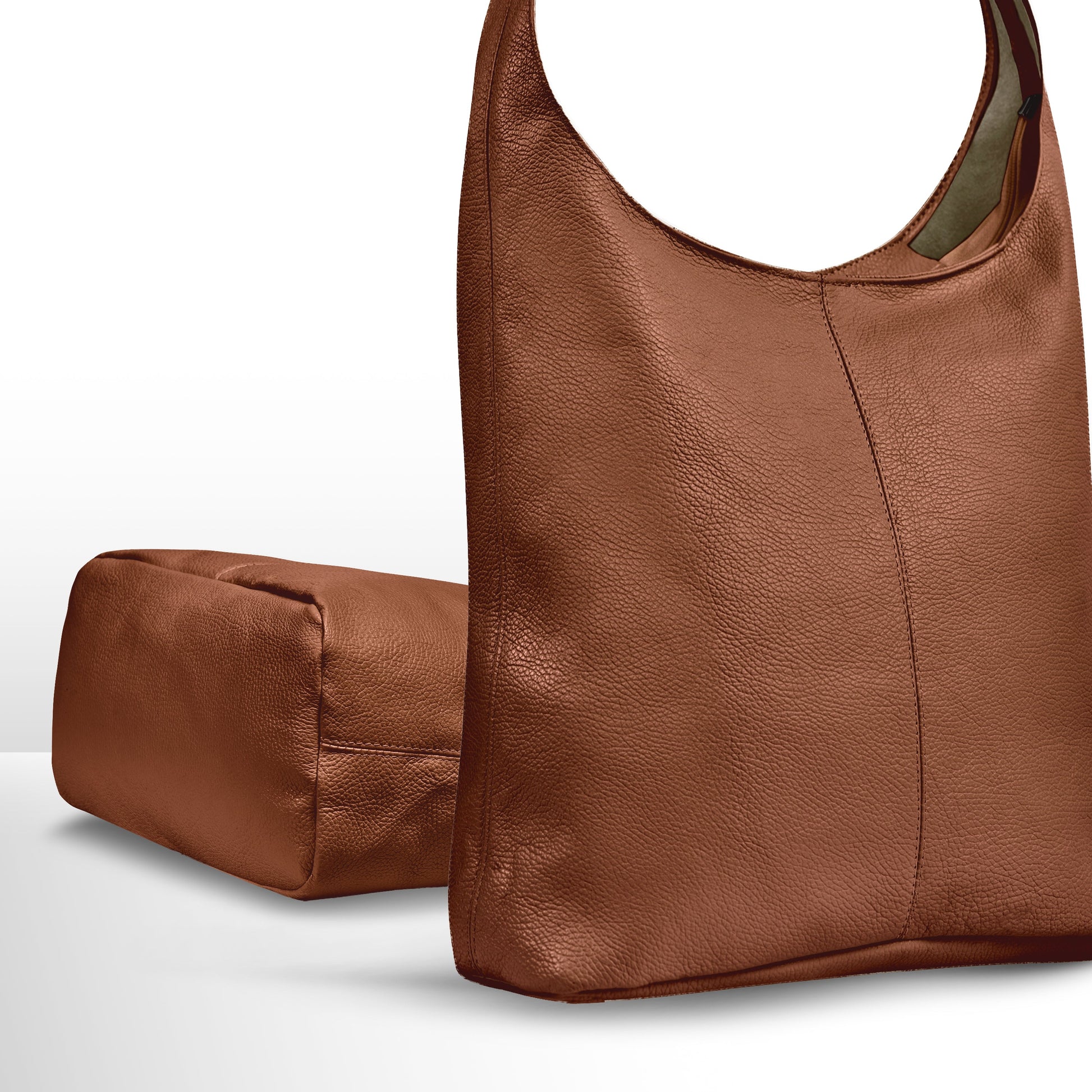 Italian Genuine Calf Leather Hobo Bag 011943 TAKEASY
