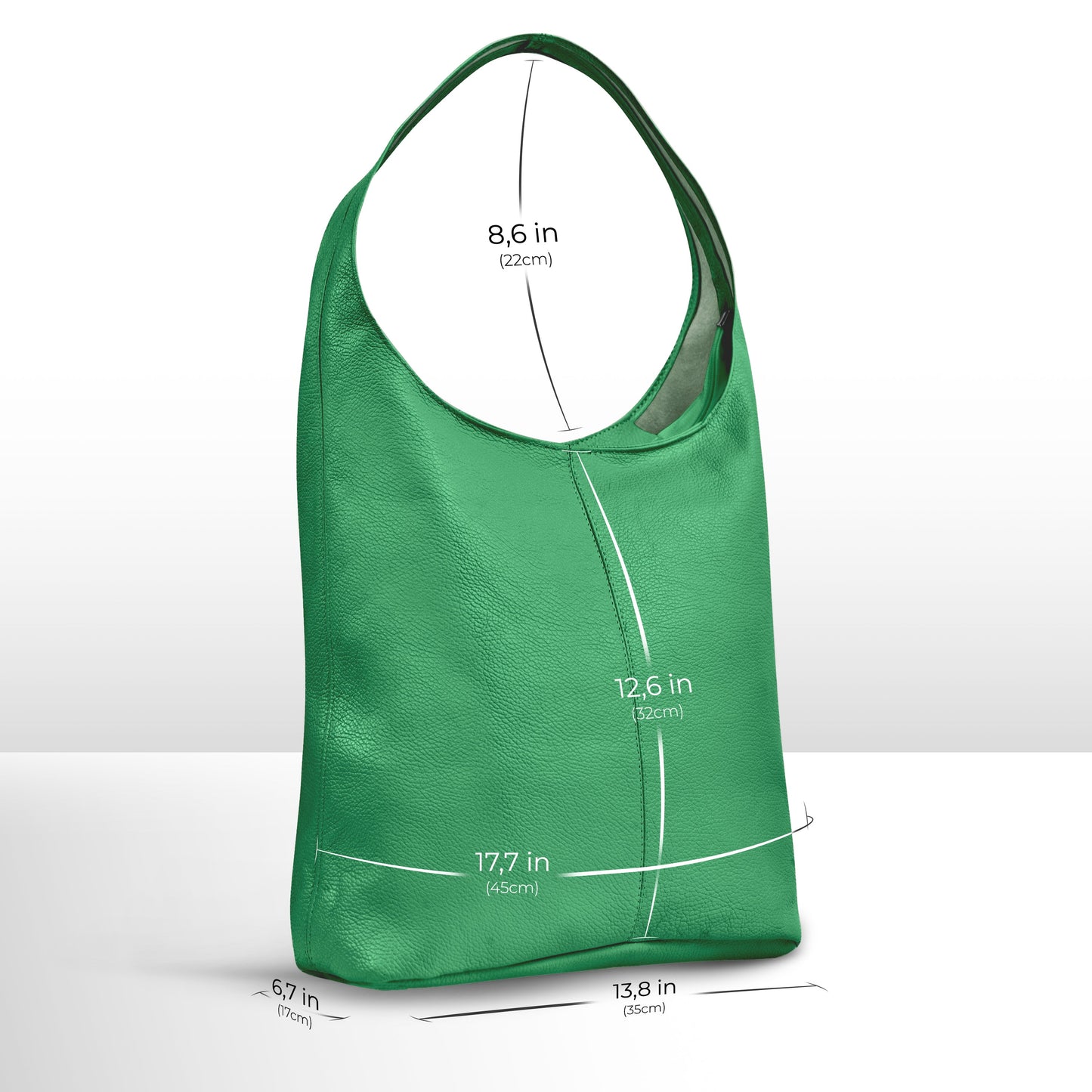 Italian Genuine Calf Leather Hobo Bag 011943 TAKEASY