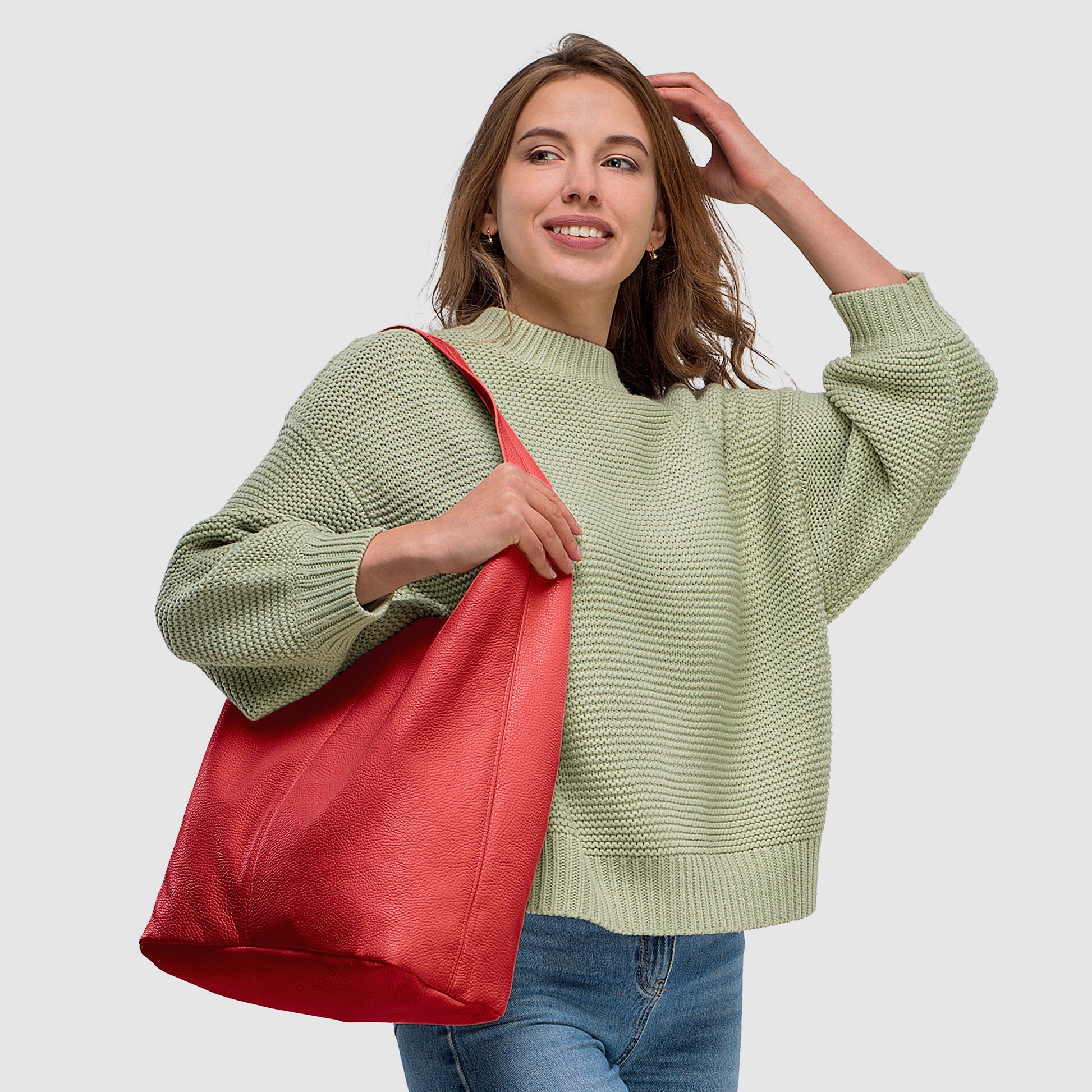 Italian Genuine Calf Leather Hobo Bag 011943 TAKEASY