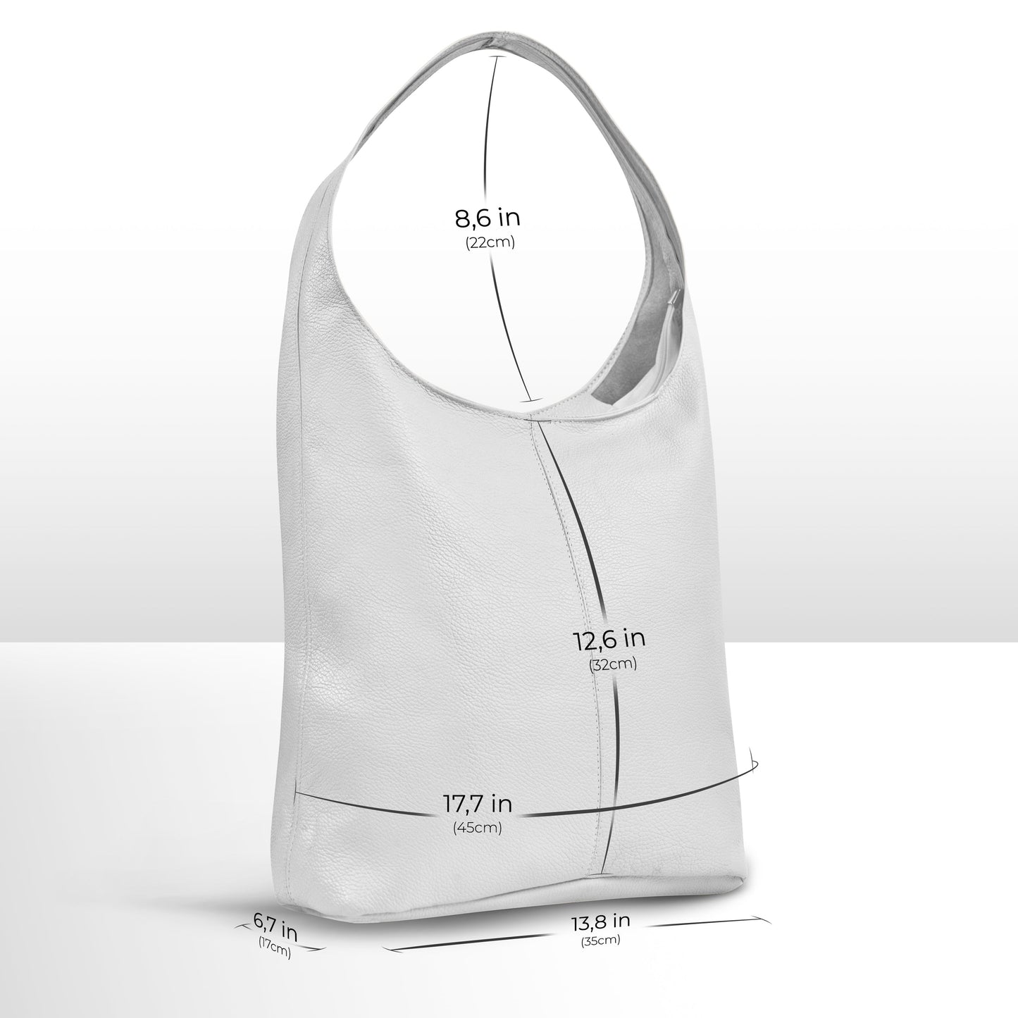 Italian Genuine Calf Leather Hobo Bag 011943 TAKEASY