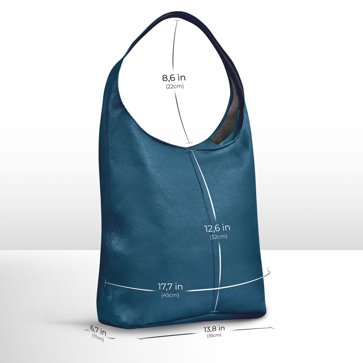 Italian Genuine Calf Leather Hobo Bag 011943 TAKEASY