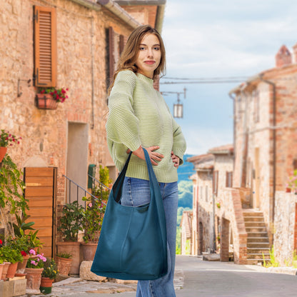Italian Genuine Calf Leather Hobo Bag 011943 TAKEASY