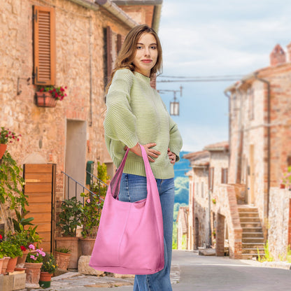Italian Genuine Calf Leather Hobo Bag 011943 TAKEASY