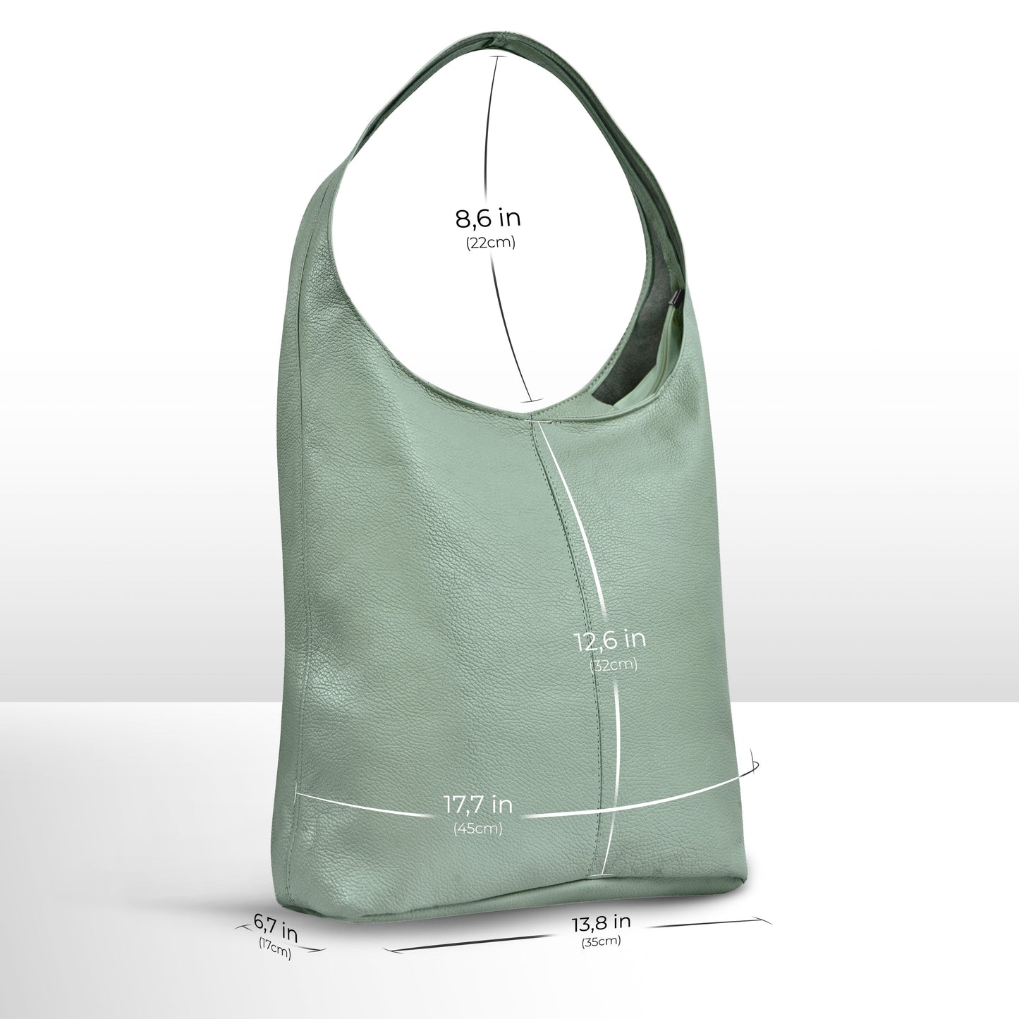 Italian Genuine Calf Leather Hobo Bag 011943 TAKEASY