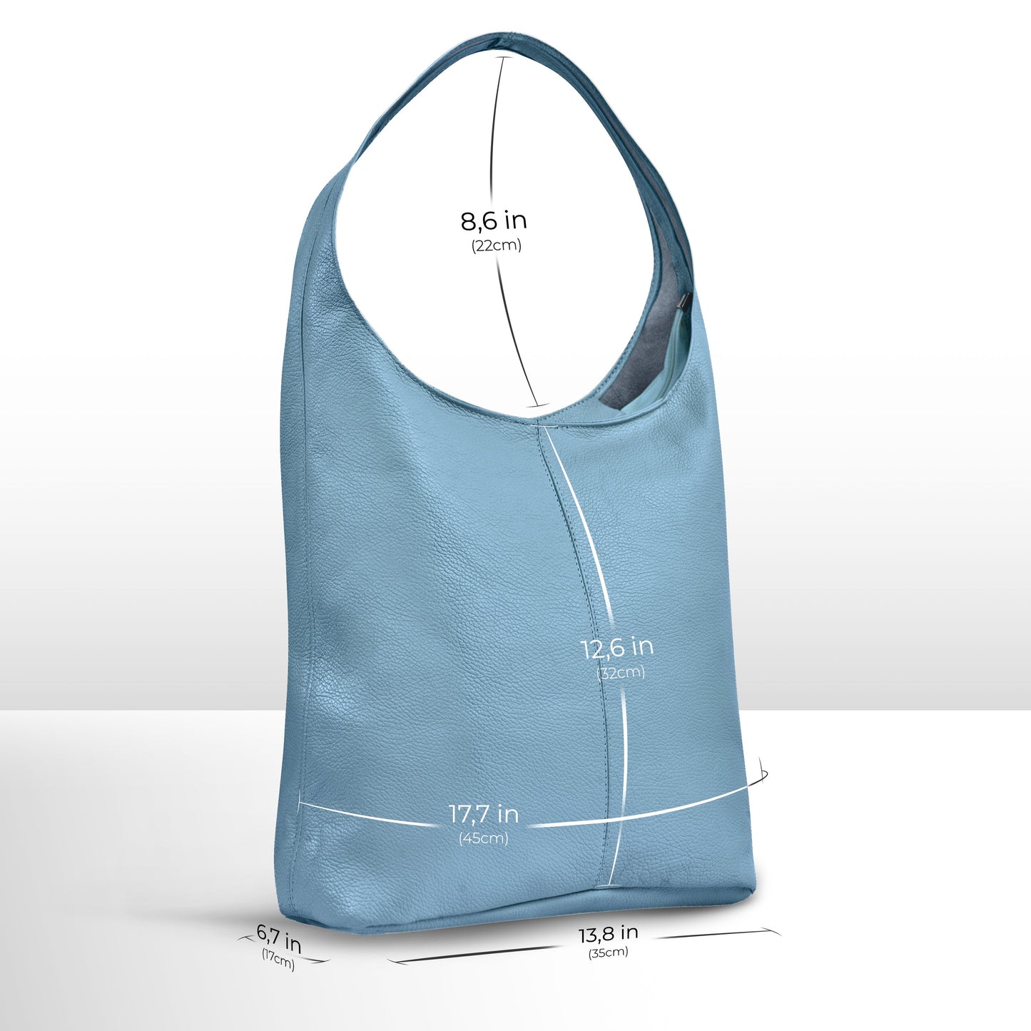 Italian Genuine Calf Leather Hobo Bag 011943 TAKEASY