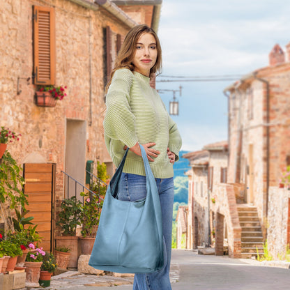 Italian Genuine Calf Leather Hobo Bag 011943 TAKEASY
