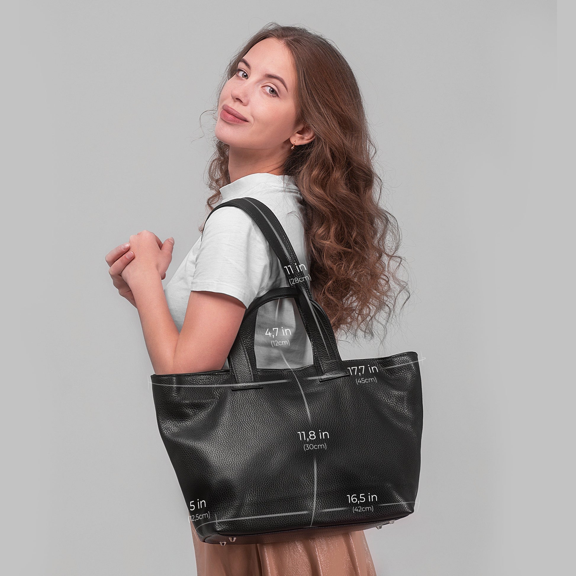 Italian Genuine Calf Leather Tote Bag 122500 TAKEASY
