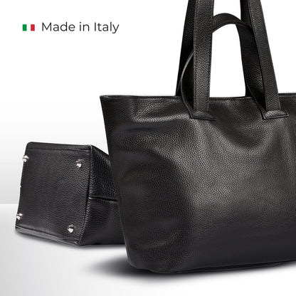 Italian Genuine Calf Leather Tote Bag 122500 TAKEASY