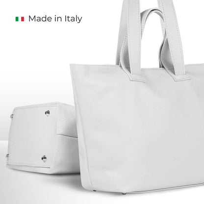 Italian Genuine Calf Leather Tote Bag 122500 TAKEASY