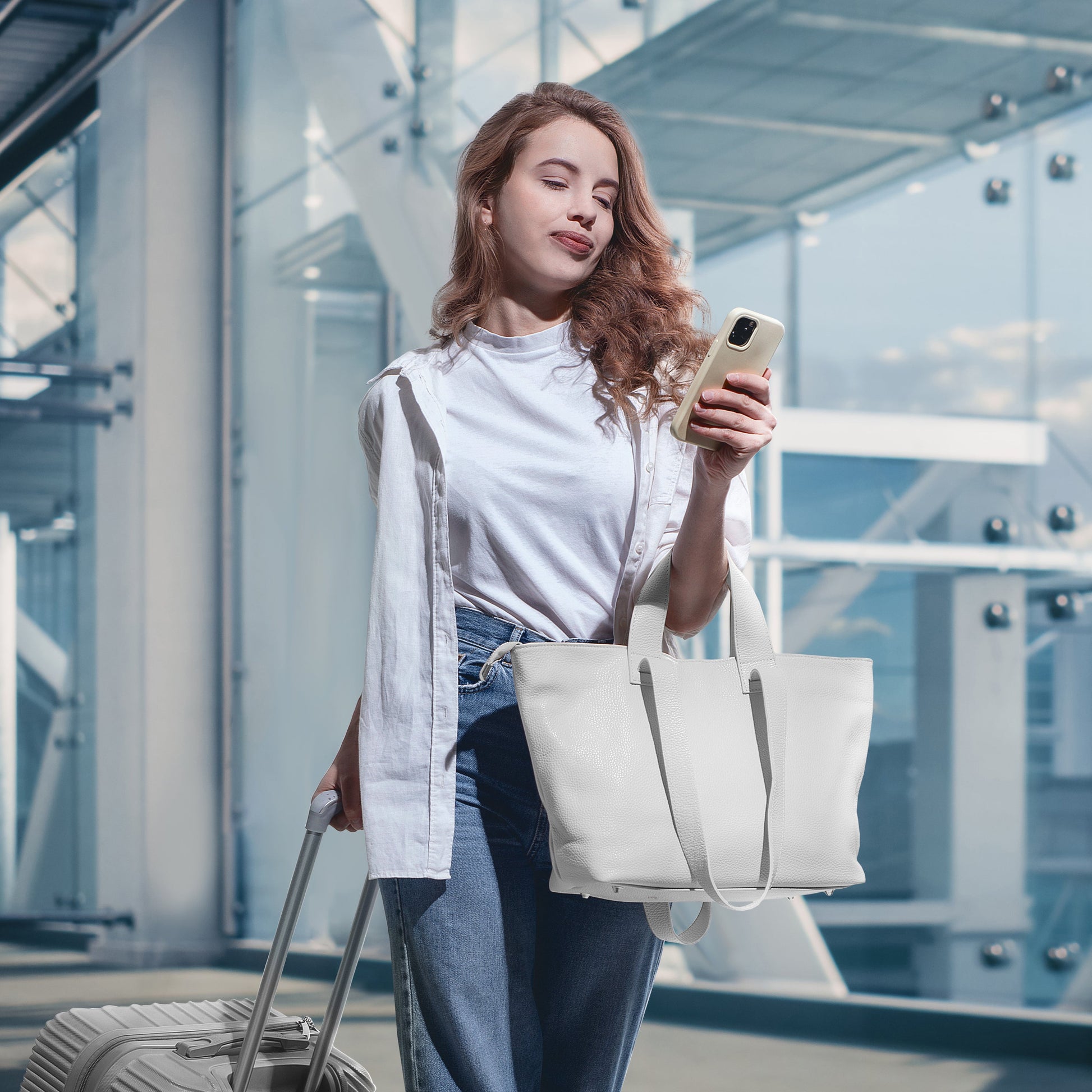 Italian Genuine Calf Leather Tote Bag 122500 TAKEASY