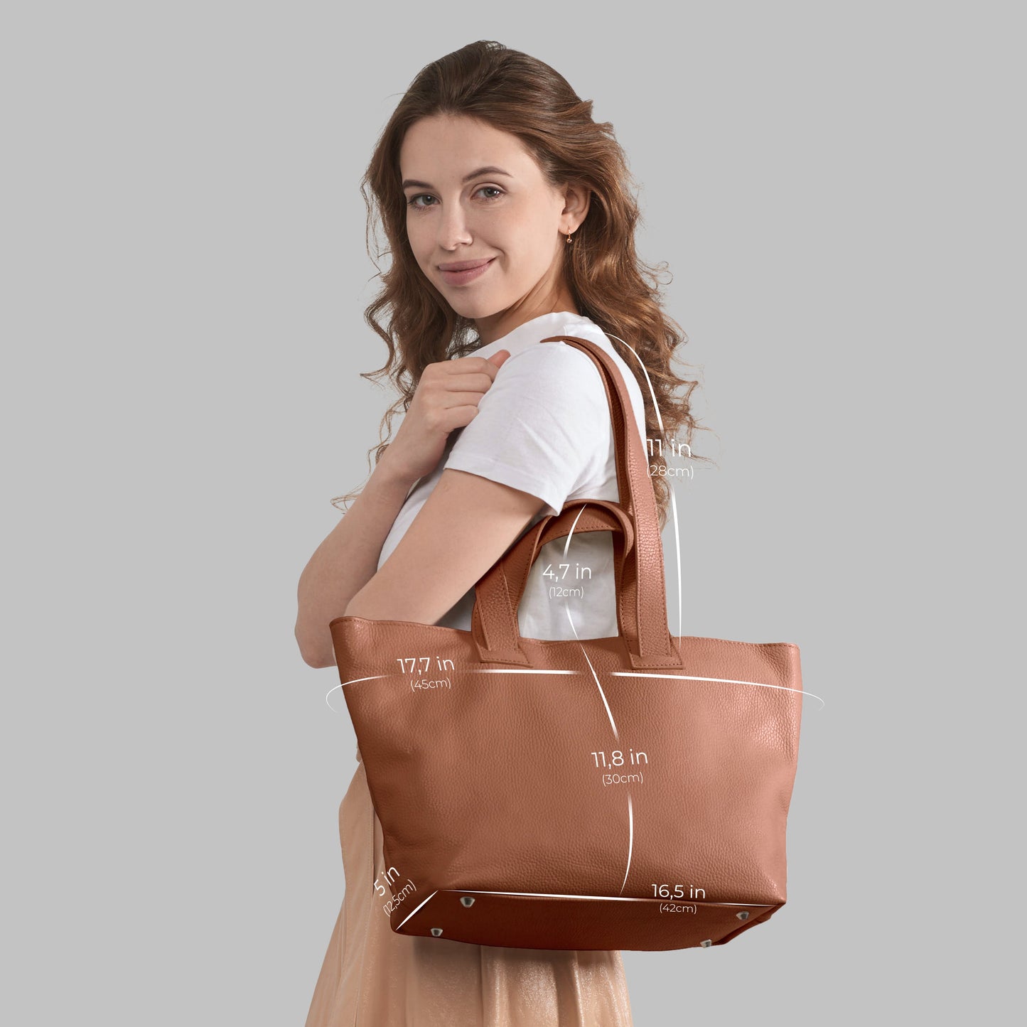 Italian Genuine Calf Leather Tote Bag 122500 TAKEASY