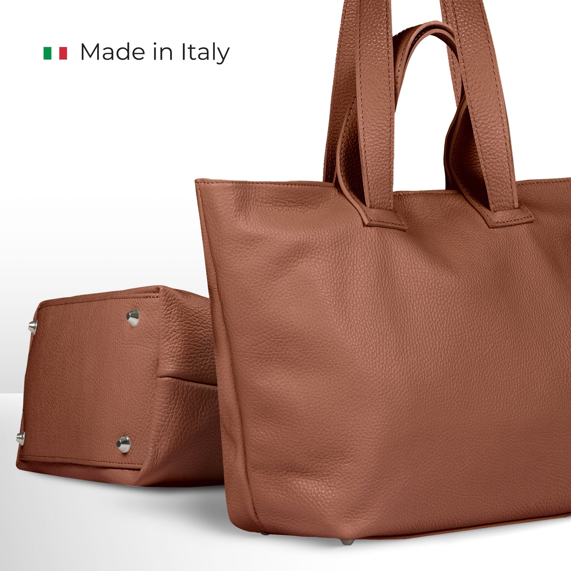 Italian Genuine Calf Leather Tote Bag 122500 TAKEASY