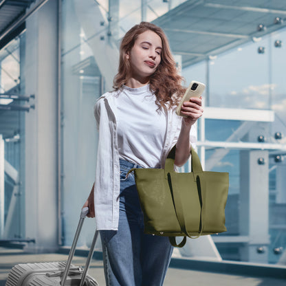 Italian Genuine Calf Leather Tote Bag 122500 TAKEASY