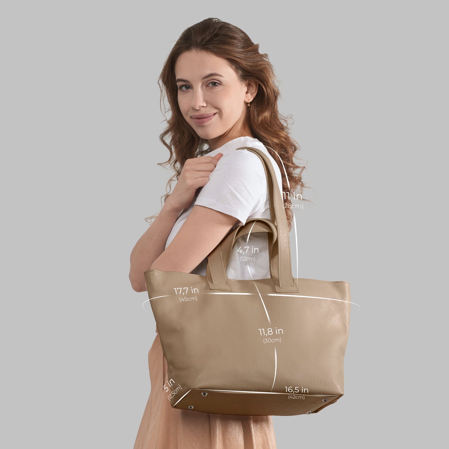 Italian Genuine Calf Leather Tote Bag 122500 TAKEASY