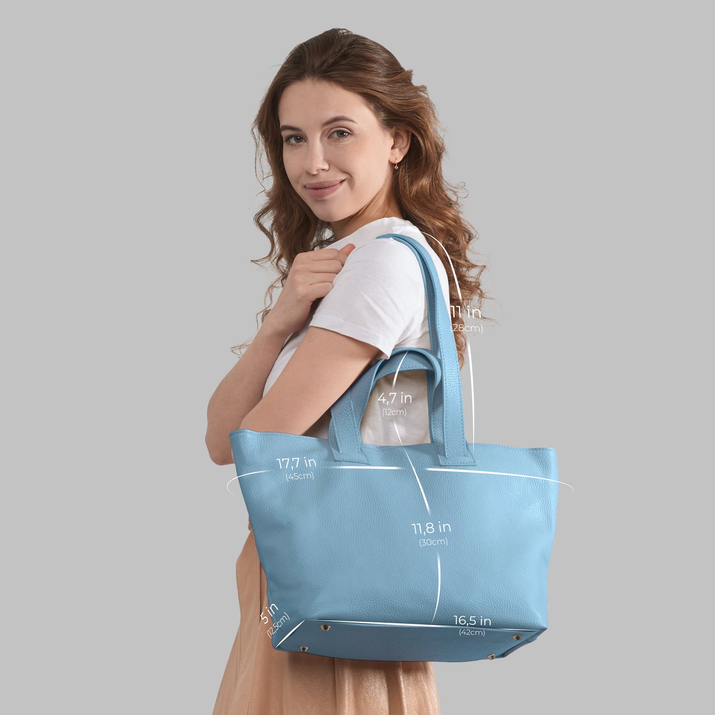 Italian Genuine Calf Leather Tote Bag 122500 TAKEASY