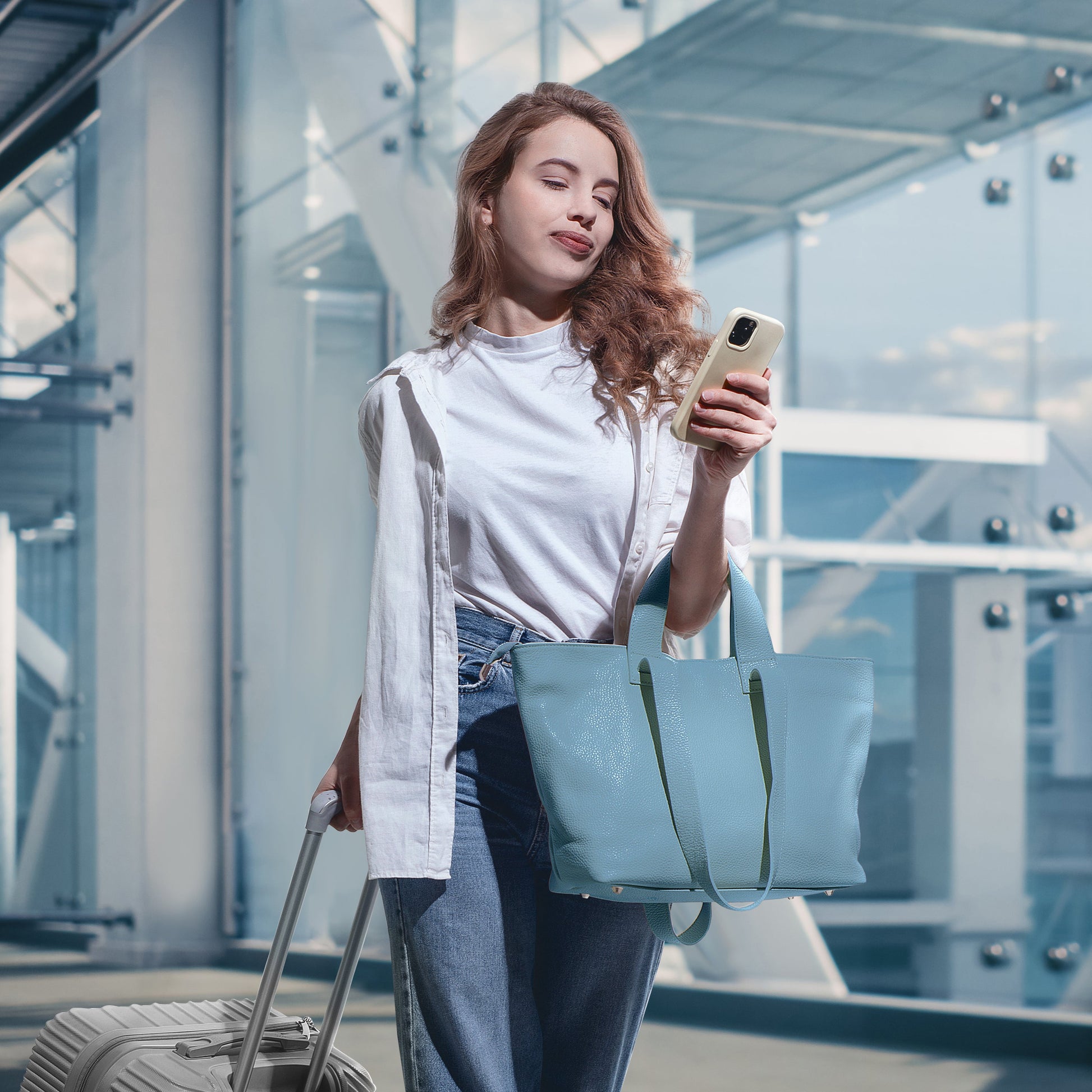 Italian Genuine Calf Leather Tote Bag 122500 TAKEASY