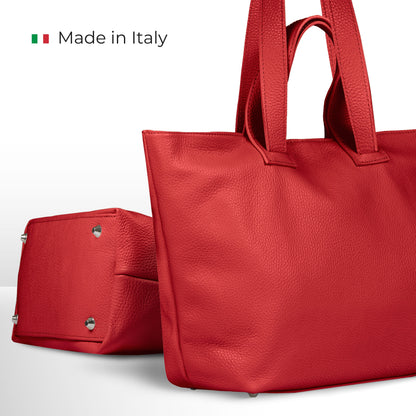 Italian Genuine Calf Leather Tote Bag 122500 TAKEASY