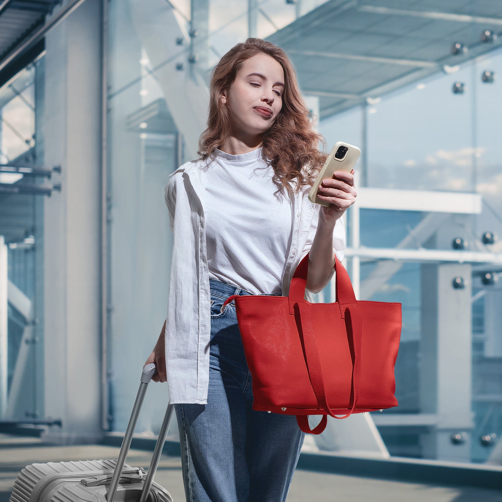 Italian Genuine Calf Leather Tote Bag 122500 TAKEASY