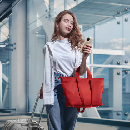 Italian Genuine Calf Leather Tote Bag 122500 TAKEASY