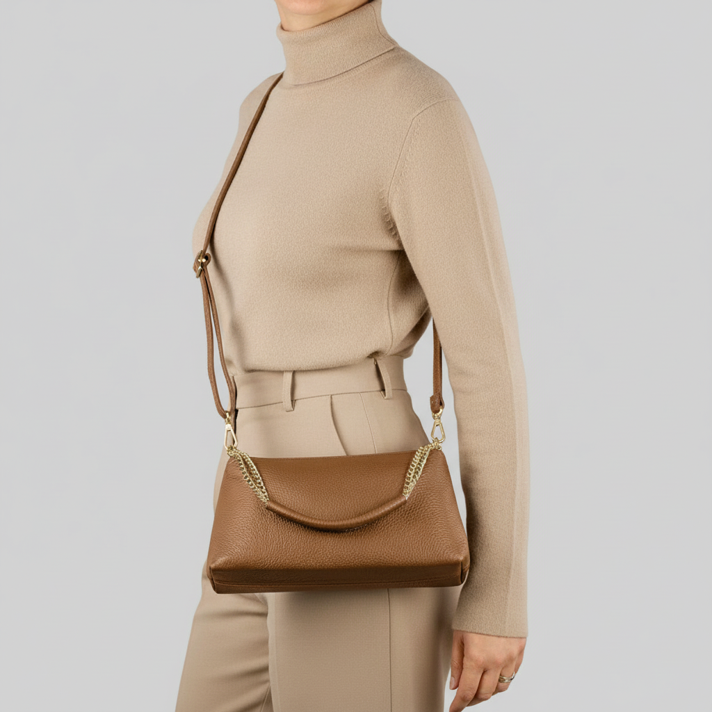 Italian Genuine Calf Leather Crossbody Bag 171522 TAKEASY