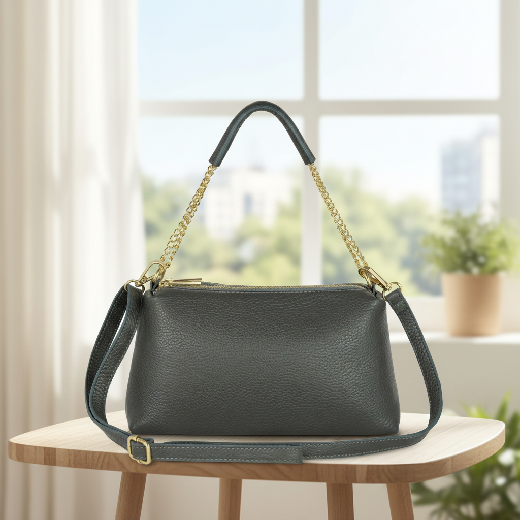 Italian Genuine Calf Leather Crossbody Bag 171522 TAKEASY
