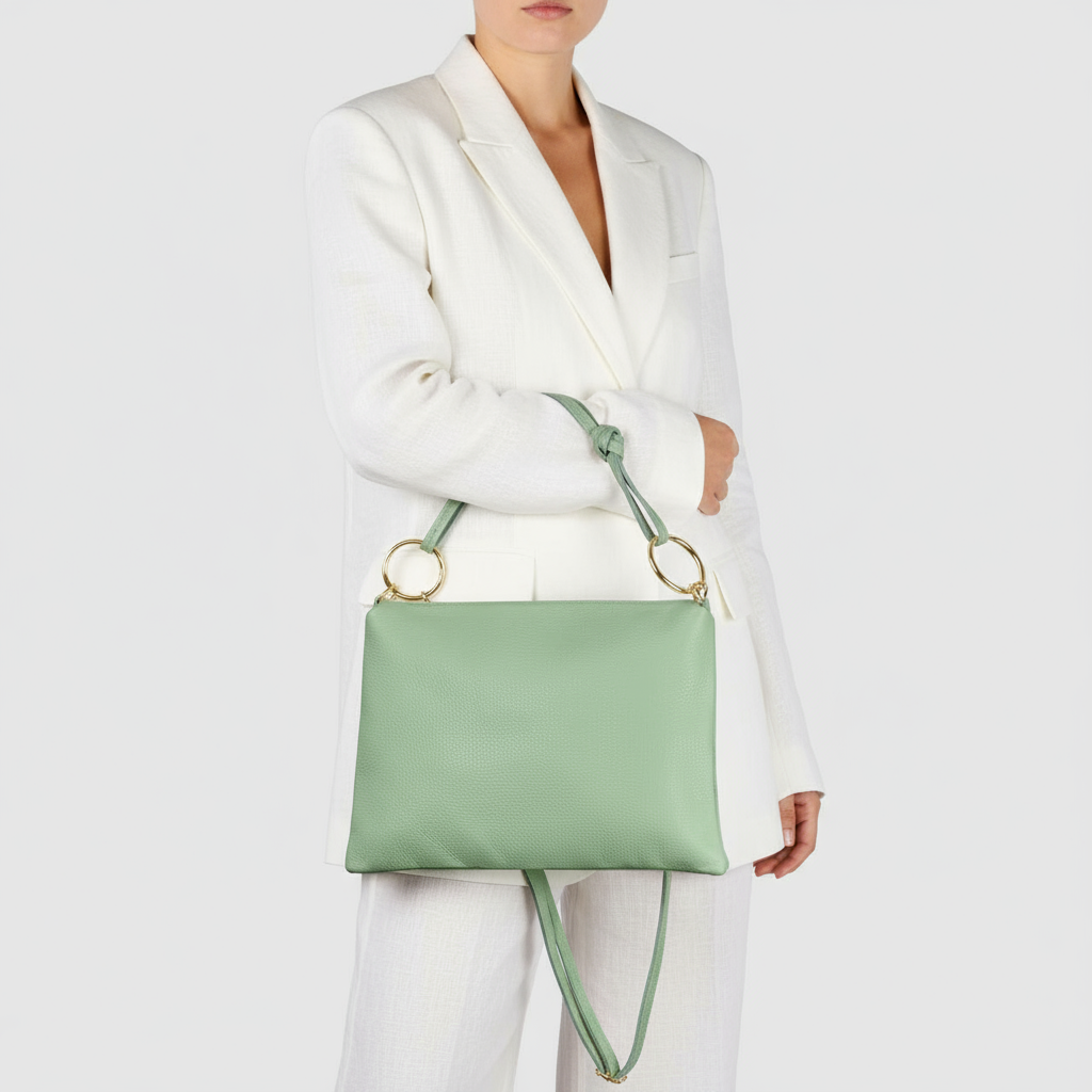 Italian Genuine Calf Leather Shoulder Bag 171551 TAKEASY