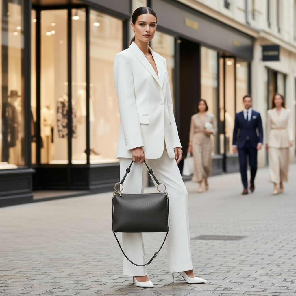 Italian Genuine Calf Leather Shoulder Bag 171551 TAKEASY