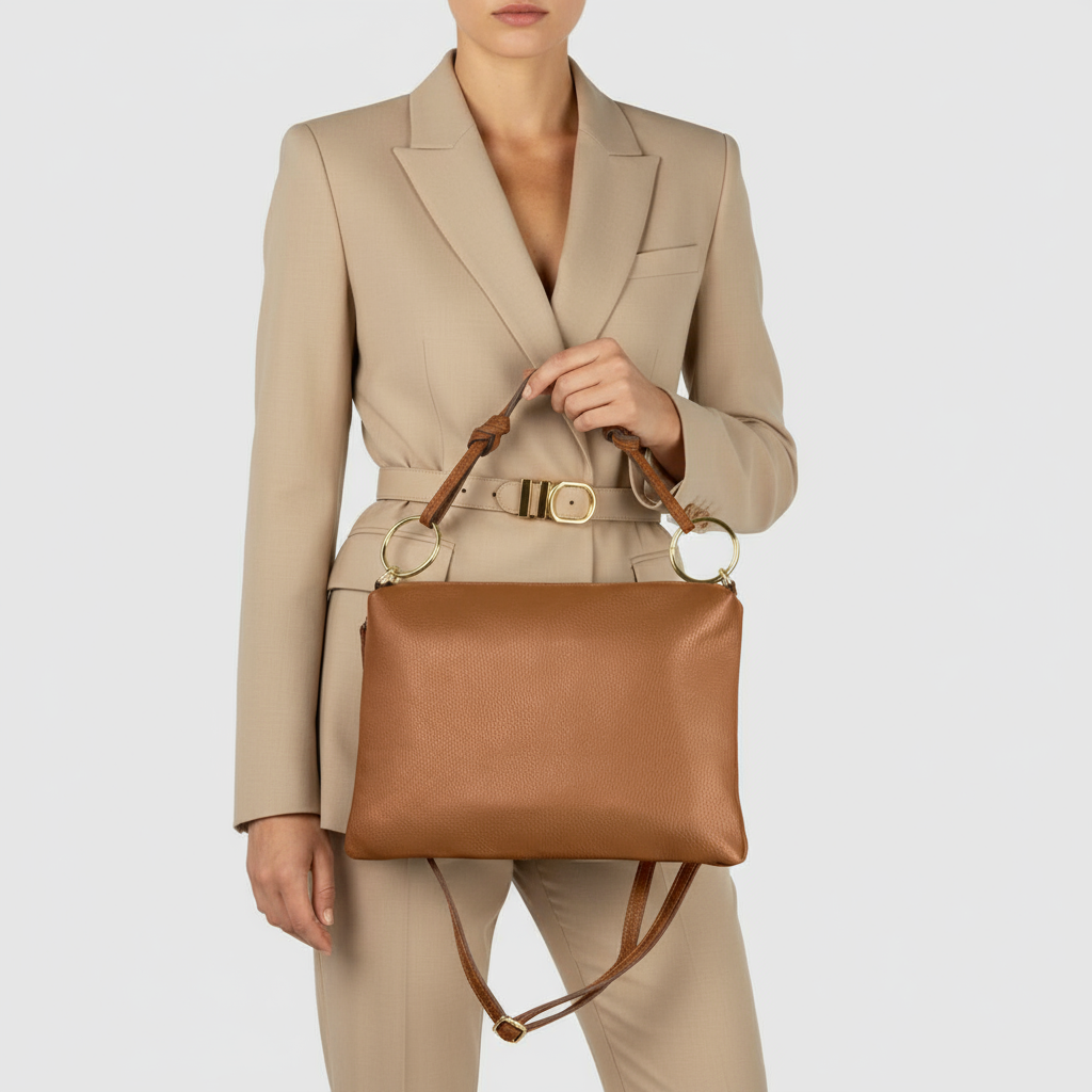 Italian Genuine Calf Leather Shoulder Bag 171551 TAKEASY
