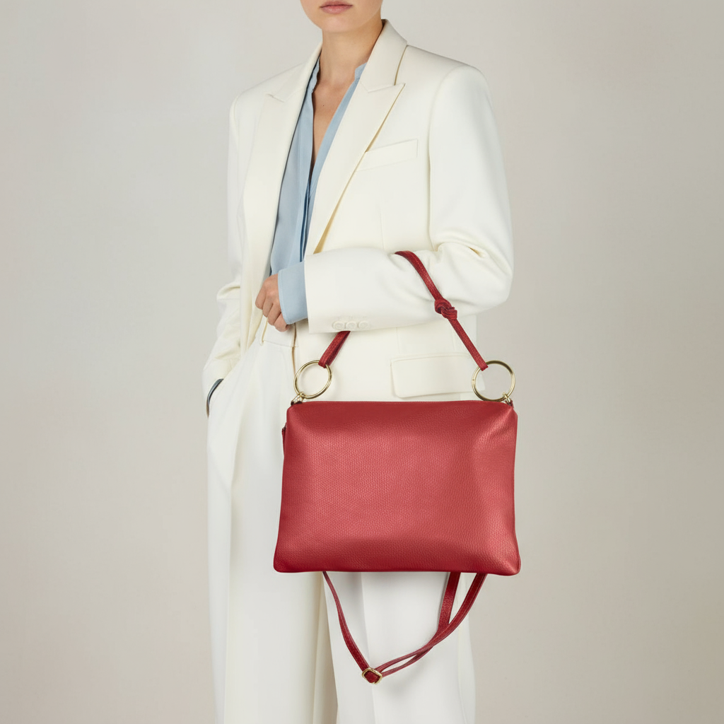 Italian Genuine Calf Leather Shoulder Bag 171551 TAKEASY