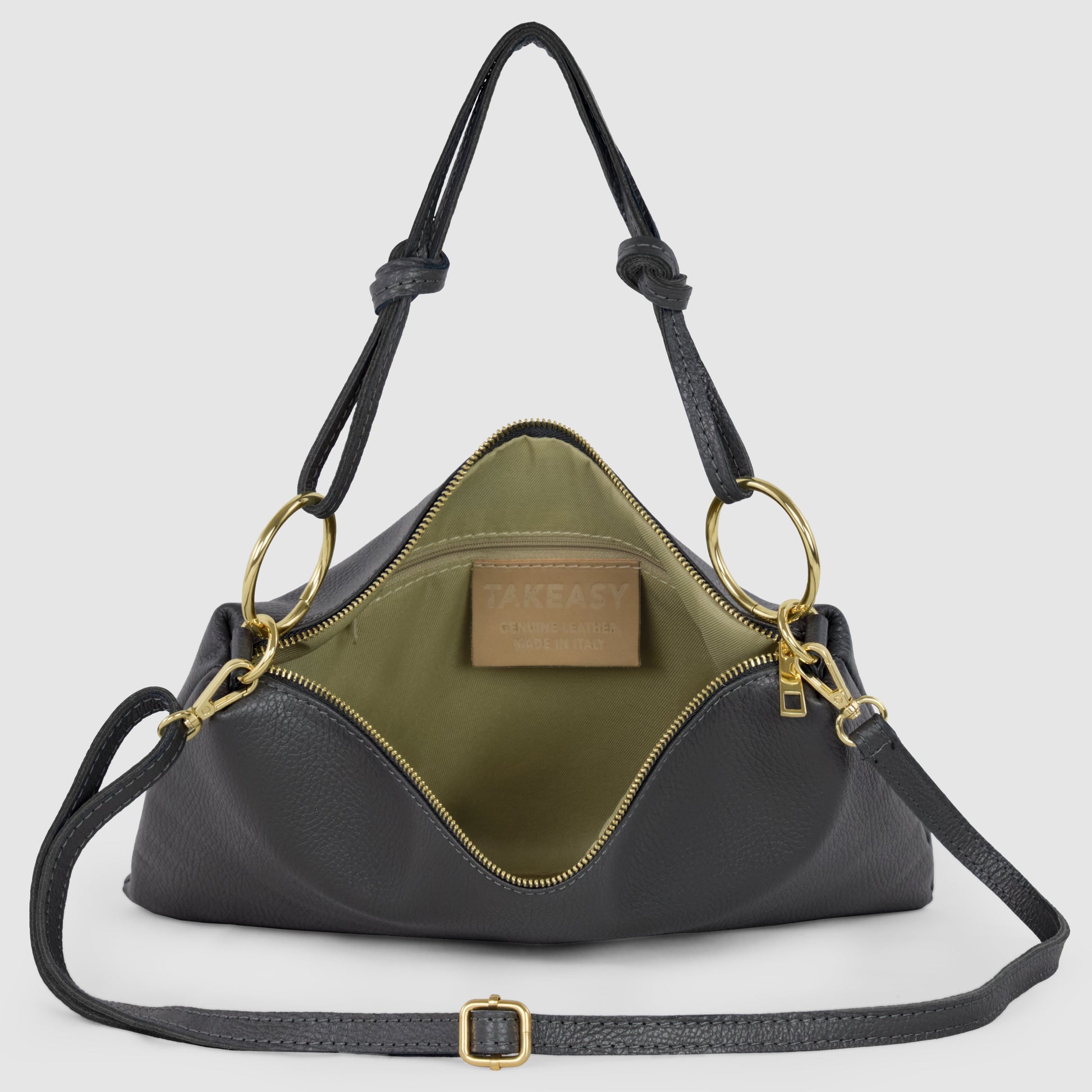 Italian Genuine Calf Leather Shoulder Bag 171551 TAKEASY