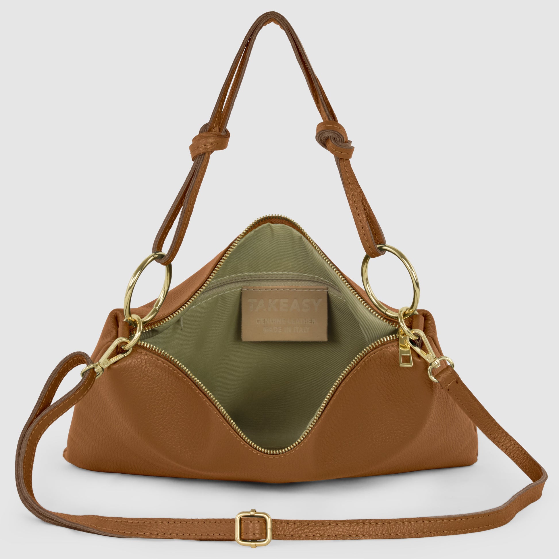 Italian Genuine Calf Leather Shoulder Bag 171551 TAKEASY