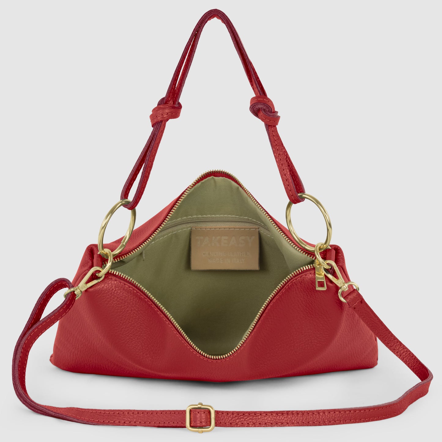 Italian Genuine Calf Leather Shoulder Bag 171551 TAKEASY