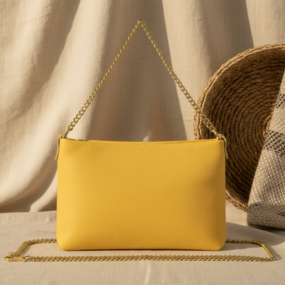 Italian Genuine Calf Leather Crossbody Bag 101315 TAKEASY
