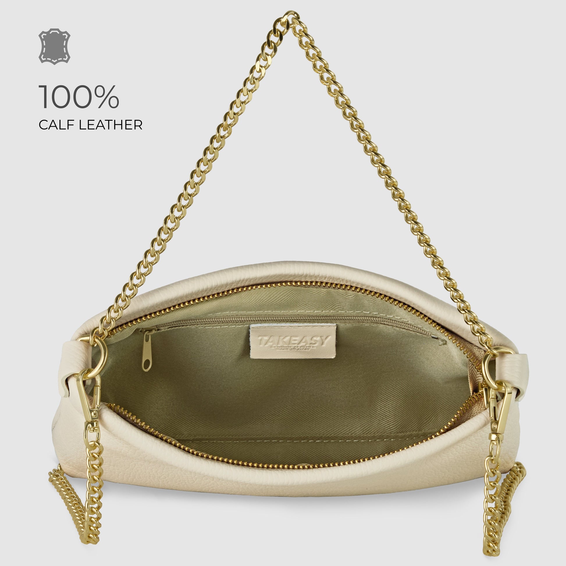Italian Genuine Calf Leather Crossbody Bag 101315 TAKEASY