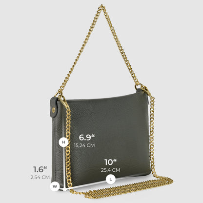 Italian Genuine Calf Leather Crossbody Bag 101315 TAKEASY