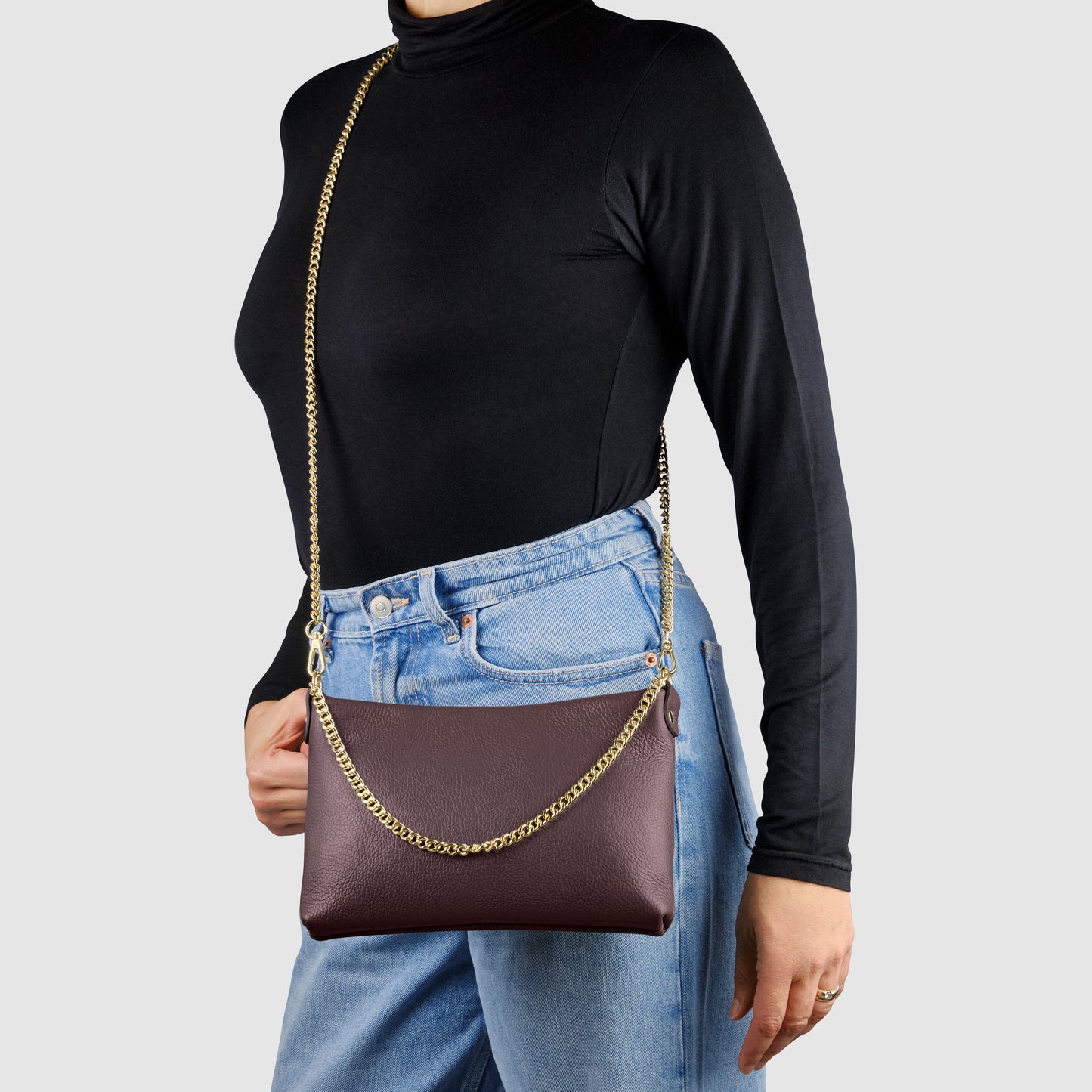 Italian Genuine Calf Leather Crossbody Bag 101315 TAKEASY