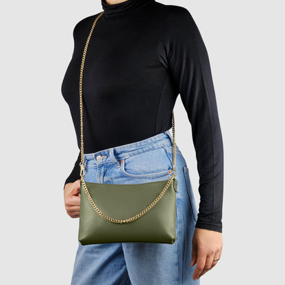 Italian Genuine Calf Leather Crossbody Bag 101315 TAKEASY
