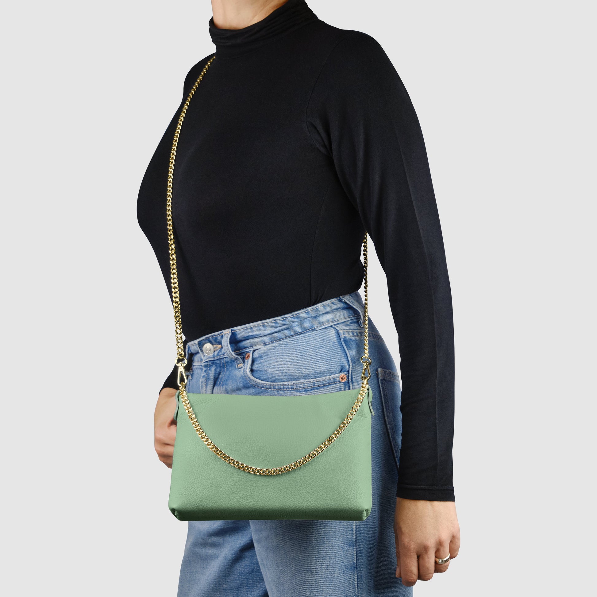 Italian Genuine Calf Leather Crossbody Bag 101315 TAKEASY